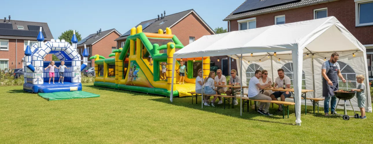 Buurtfeest organiseren met Springkussenverhuur Parkstad